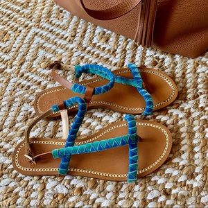 Vince Camuto Blue/Turquoise and Camel Sandals